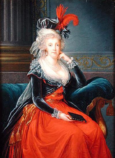 elisabeth vigee-lebrun Portrait of Maria Carolina of Austria  Queen consort of Naples Norge oil painting art